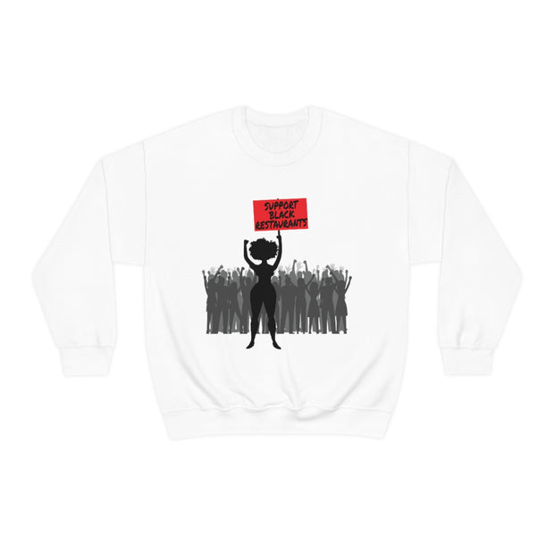 Support Black Restaurants Unisex Crewneck Sweatshirt