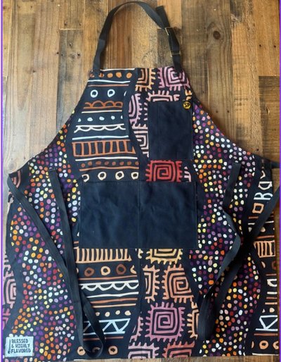 Daddy Bob Apron – Bold Geometric Cotton Canvas Kitchen Apron