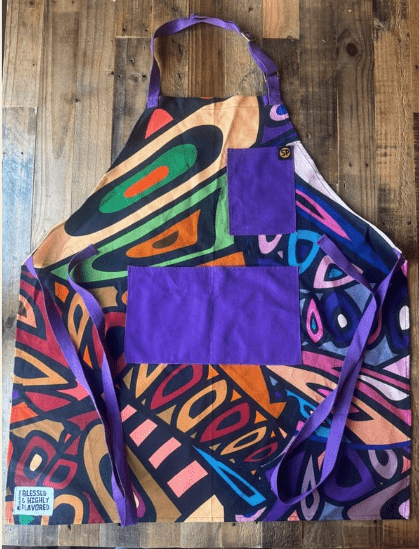 Aravella Apron – 70s Retro Kitchen Apron Honoring Black Family Legacy - soulPhoodiestore