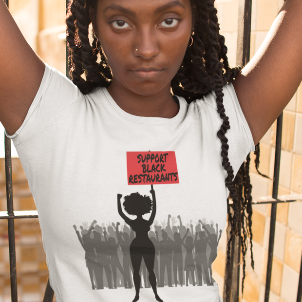 Women's Support Black Restaurants Tee