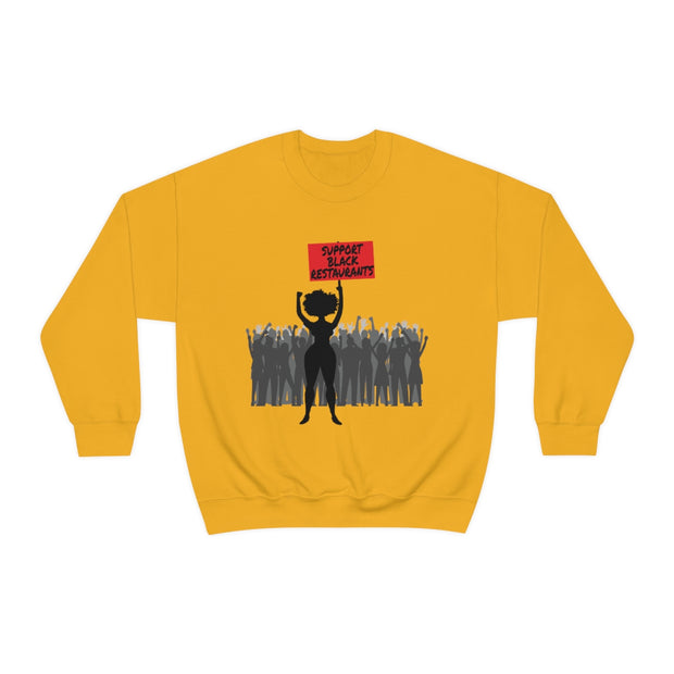Support Black Restaurants Unisex Crewneck Sweatshirt